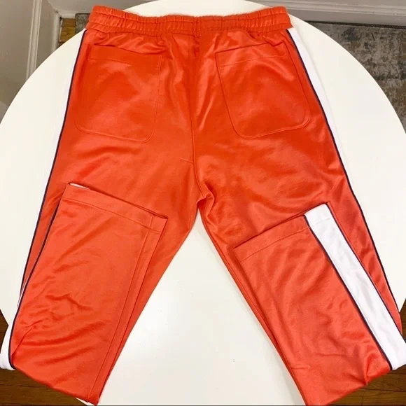 AMI Paris Taped Logo Track Pant Orange Men’s Size Small Straight leg - Picture 7 of 11